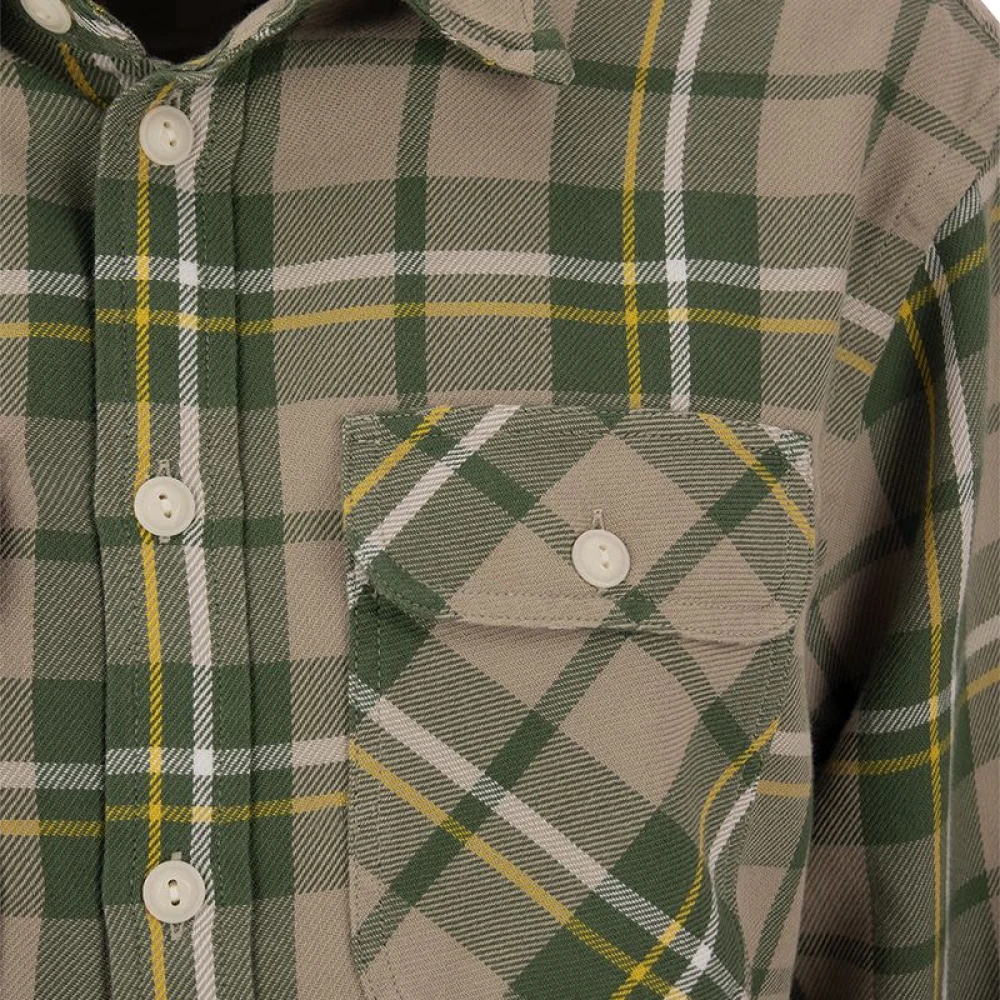 Ralph Lauren Katoenen Twill Ruitjesblouse Green Dames