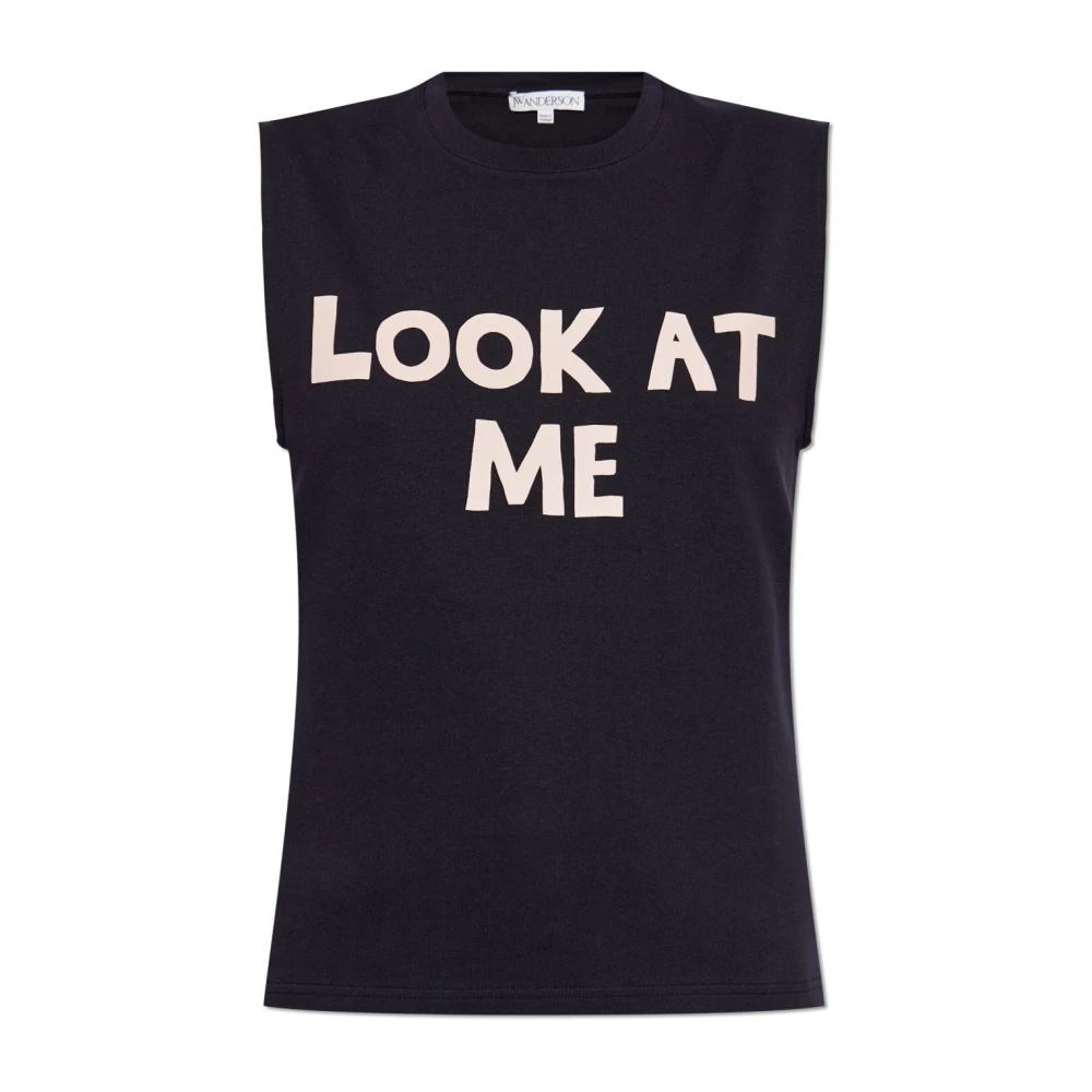 JW Anderson T-shirt met print Blue Dames