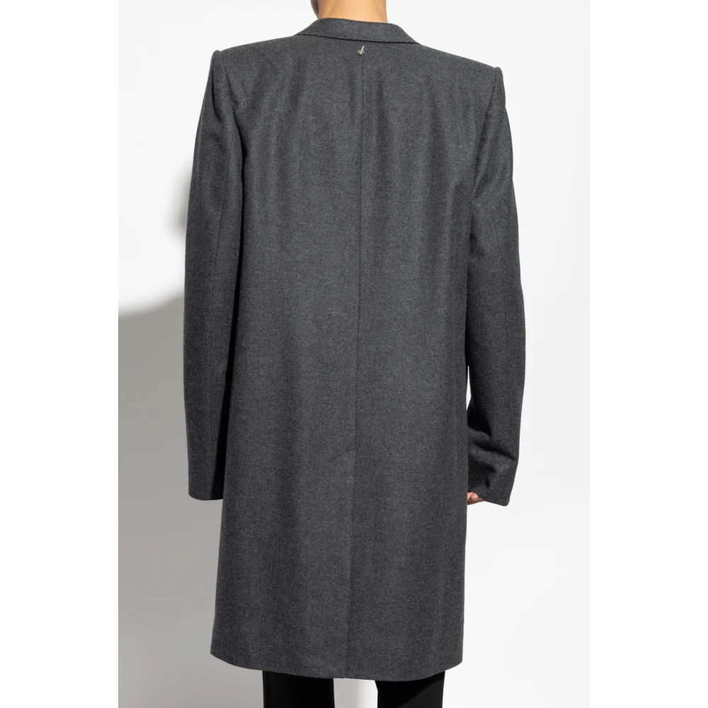 alexander mcqueen Wollen jas met uitsnijding Gray Heren