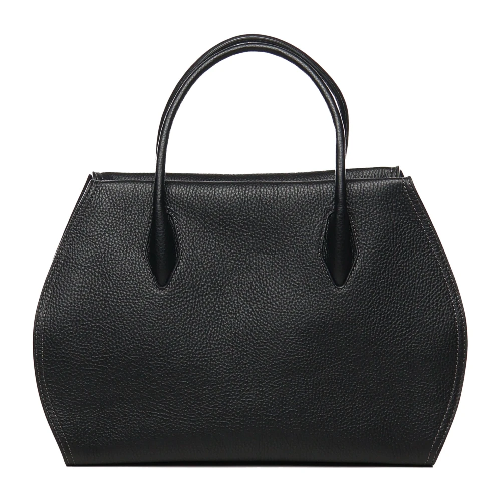 Coccinelle Zwarte Leren Handtas met Ritssluiting Black Dames