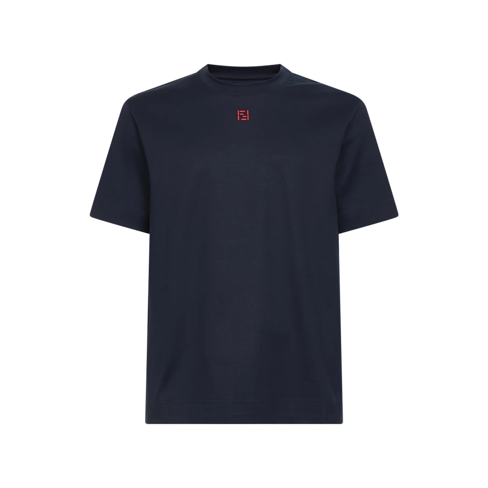 Fendi Men's Blue Ff Selleria T-Shirt - T-Shirts - Xl - Tops