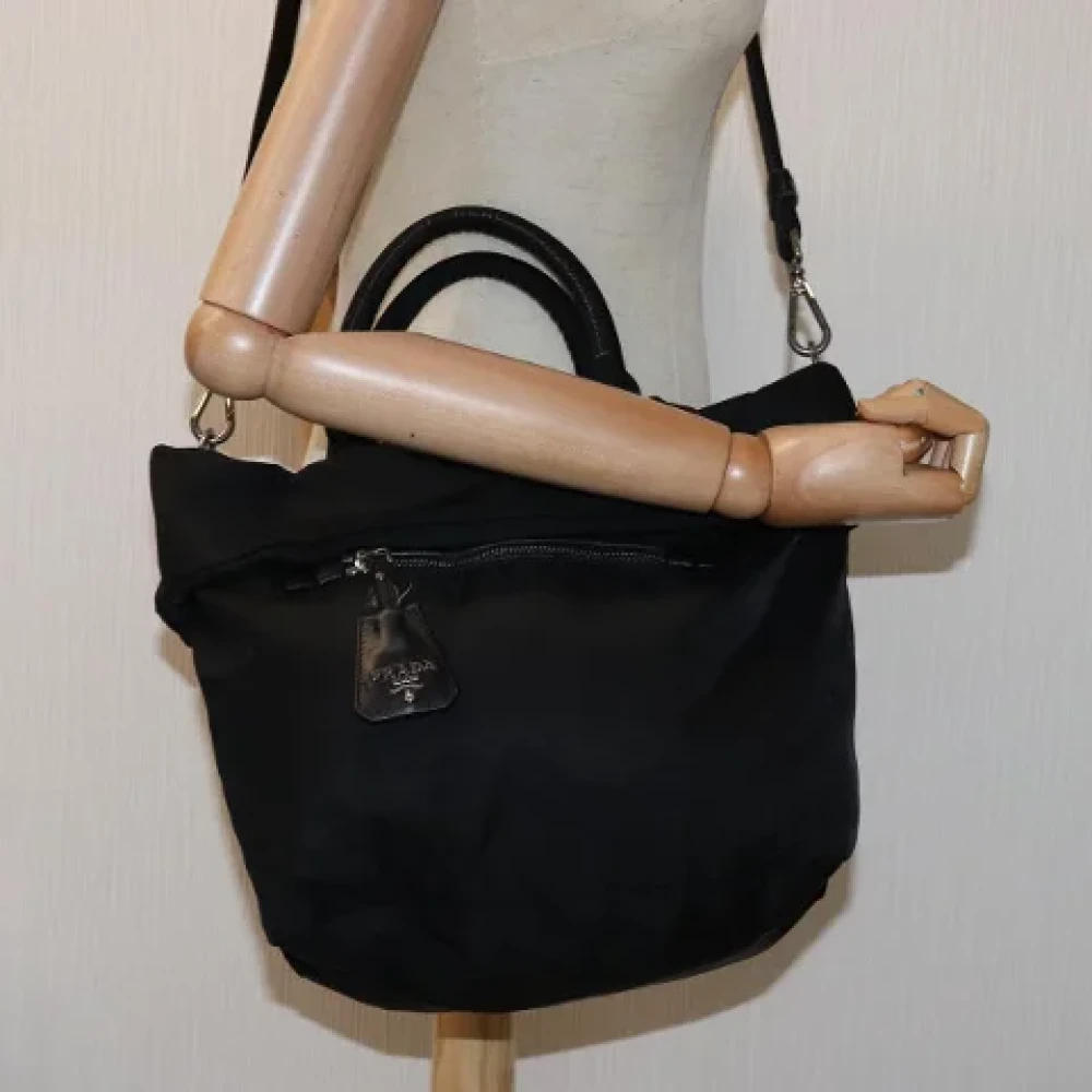 Prada Vintage Pre-owned Fabric prada-bags Black Dames