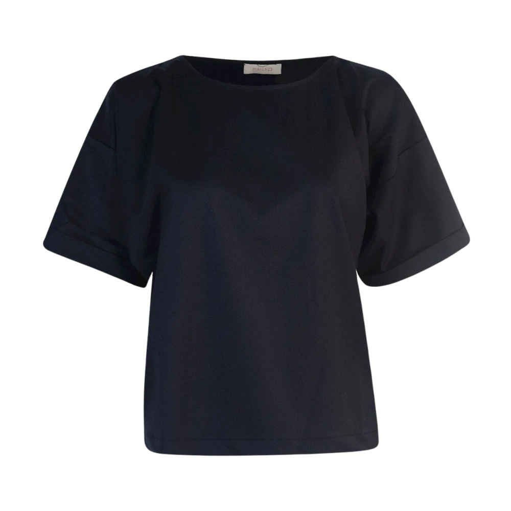 March23 T-shirt met ronde hals Black Dames