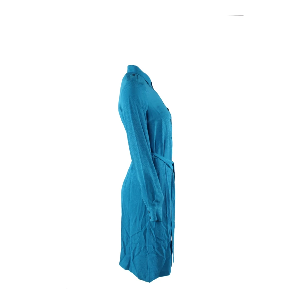 pinko Blauwe Zijden Jurk Blue Dames