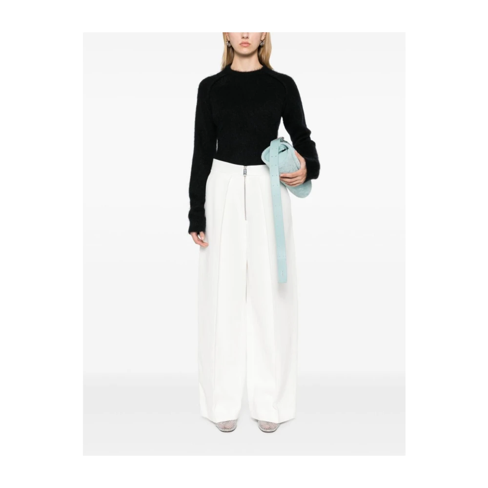 Jil Sander Warme Gebreide Trui Black Dames