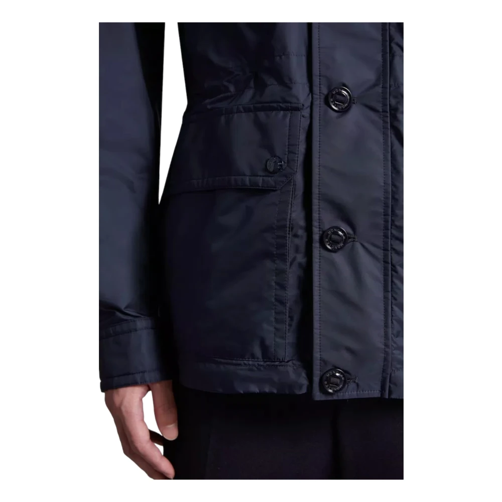 Moncler Waterafstotende Navy Regenjas Blue Heren