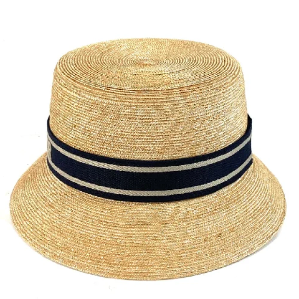 Dior Vintage Pre-owned Fabric hats Beige Dames