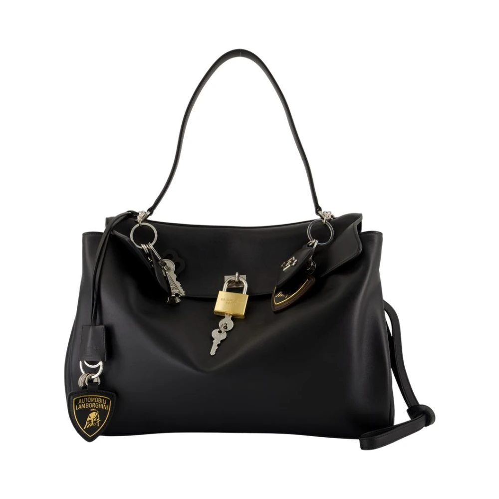 Balenciaga Women's Black Leather Top Handle Purse