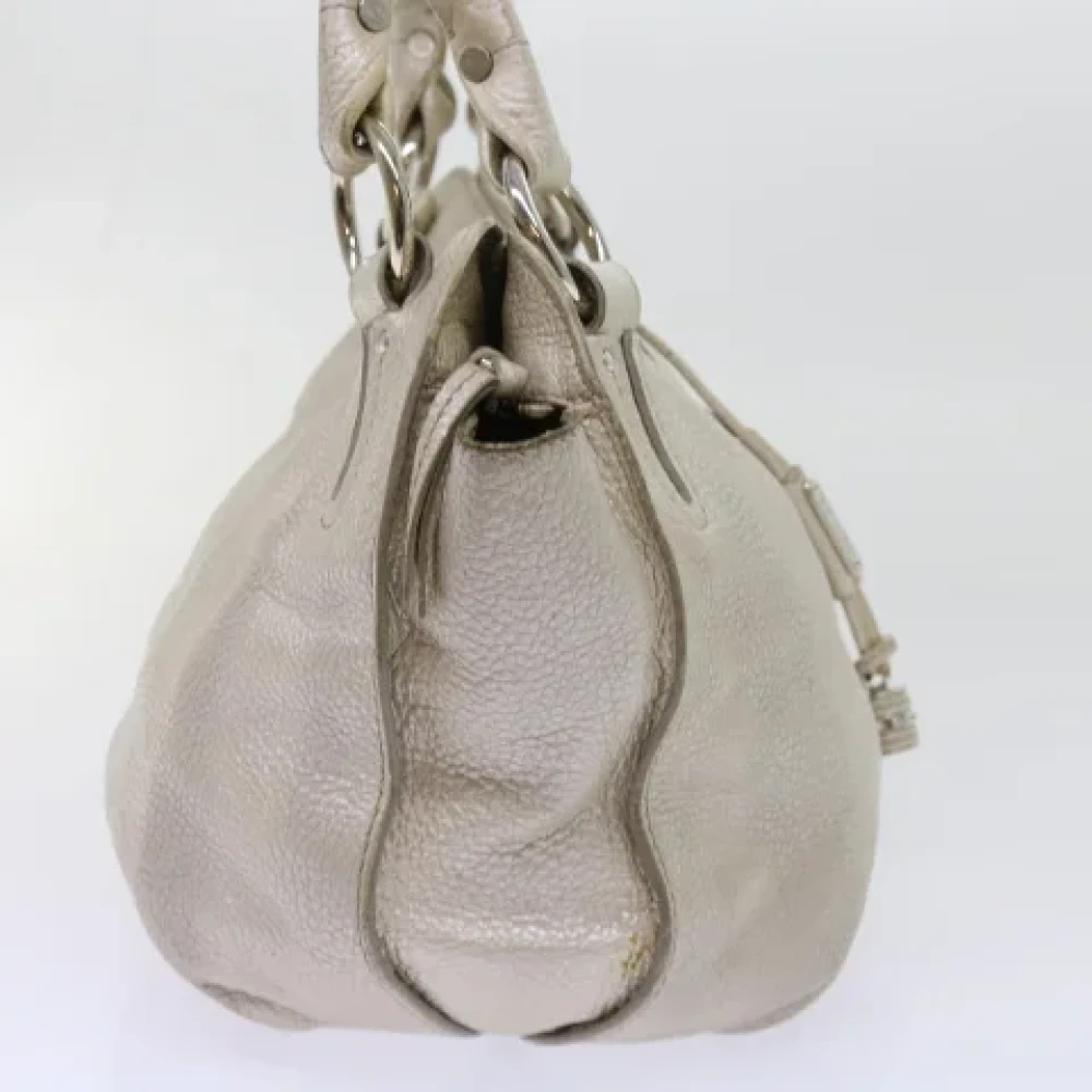Celine Vintage Pre-owned Leather celine-bags Beige Dames