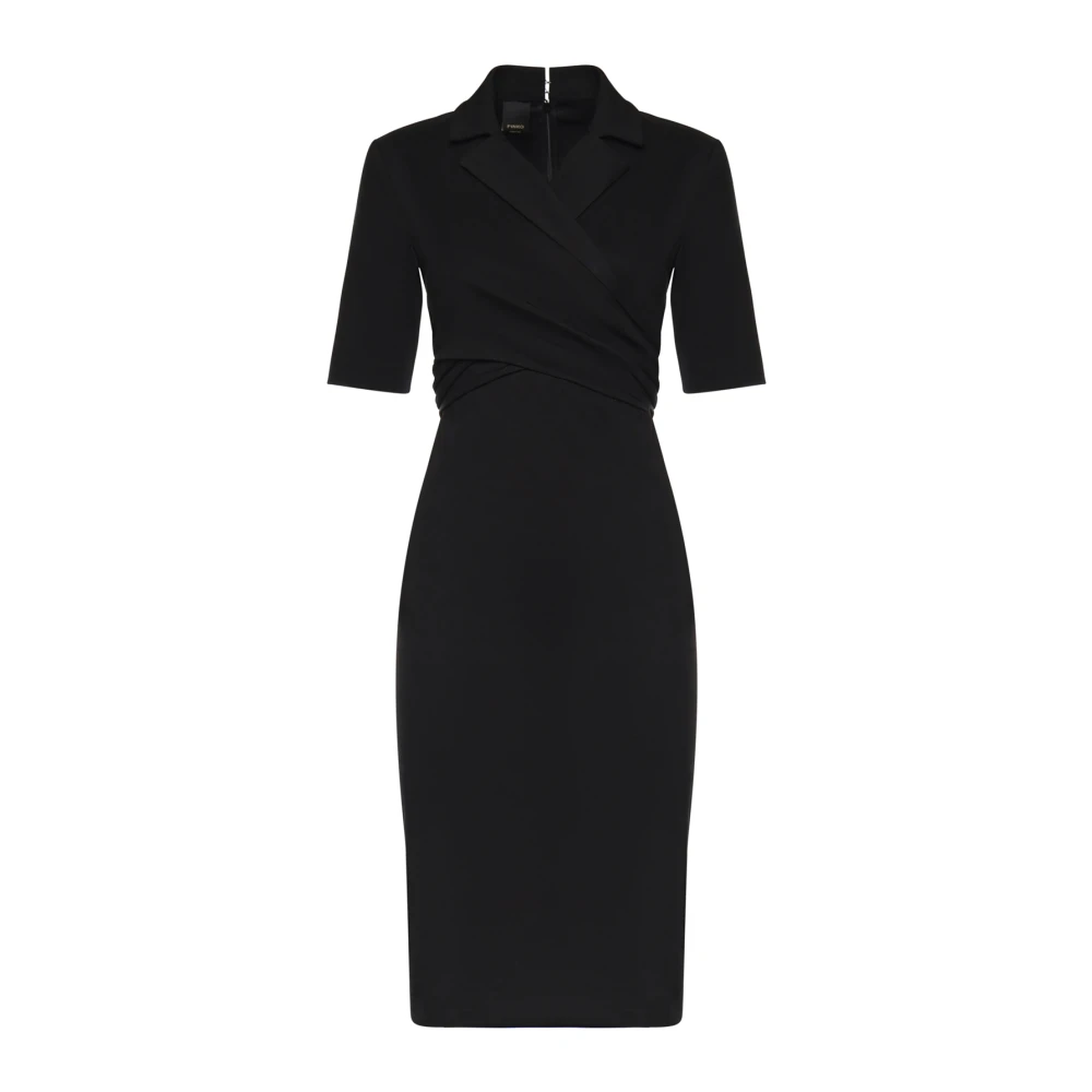 Pinko Black Allyson Dress - Female - Midi Dresses - L - Dresses