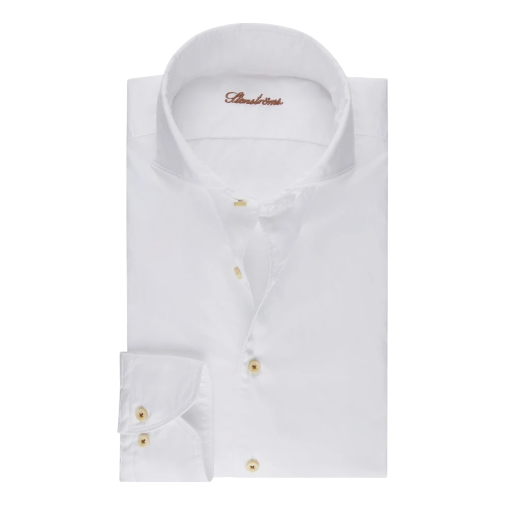 Stenströms Men's White Regular Twill Shirt - Formal Shirts - Xl - Shirts