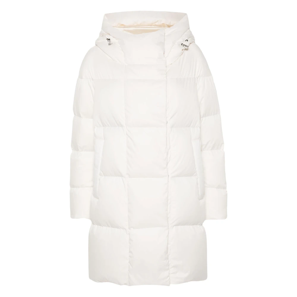 Add Rice Hooded Down Jacket White Dames