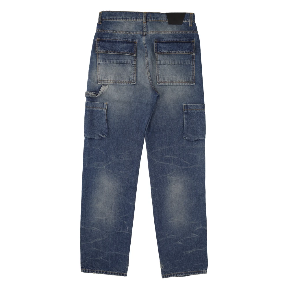Salvatore Santoro Gescheurde katoenen jeans Blue Heren