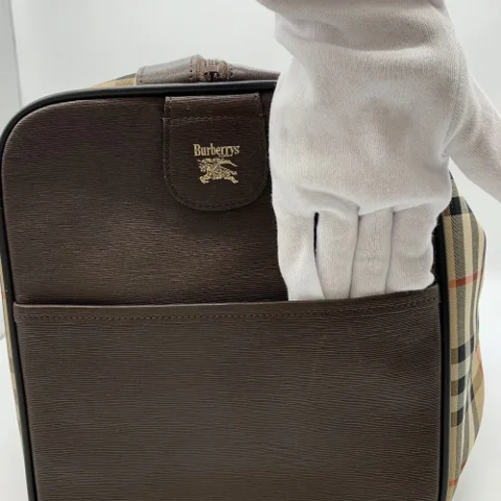Burberry Vintage Pre-owned Canvas travel-bags Brown Dames