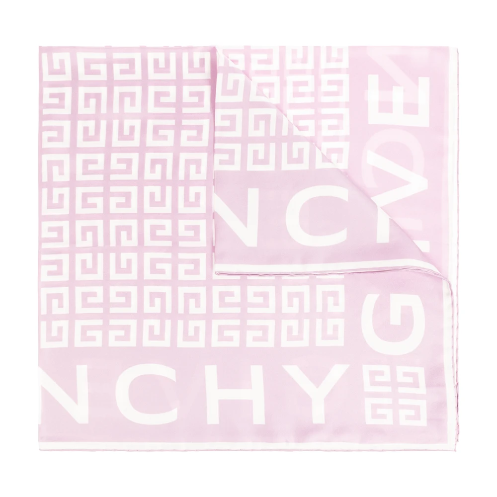 Givenchy Zijden Vierkante Sjaal met 4G Print Pink Dames
