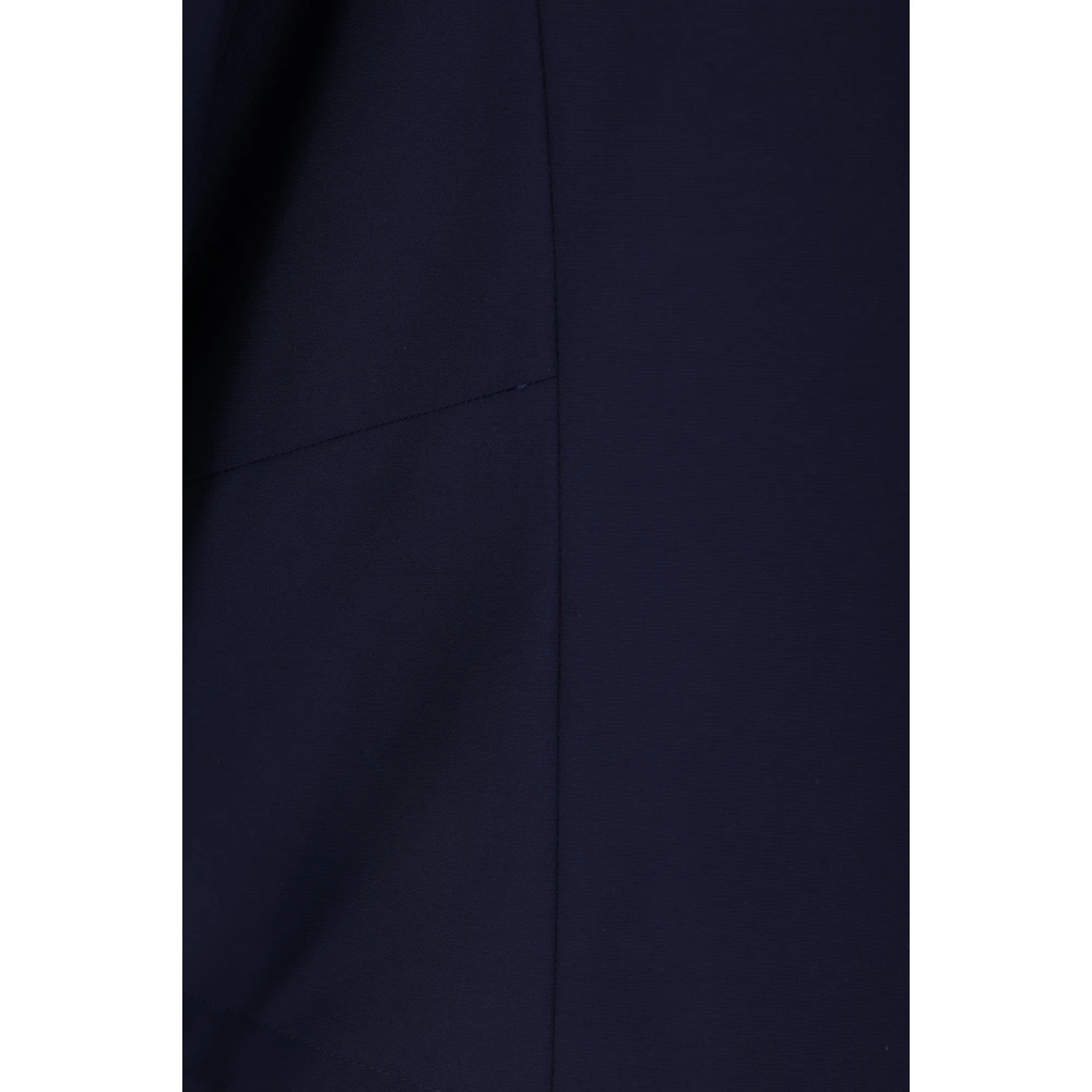Sease Blauwe Technische Wollen Jas met Suede Details Blue Heren