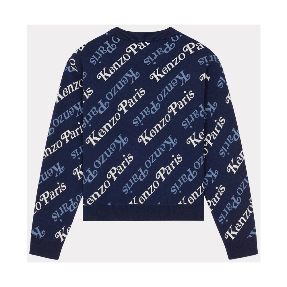 Kenzo Blauwe Monogram Sweaters Blue Dames