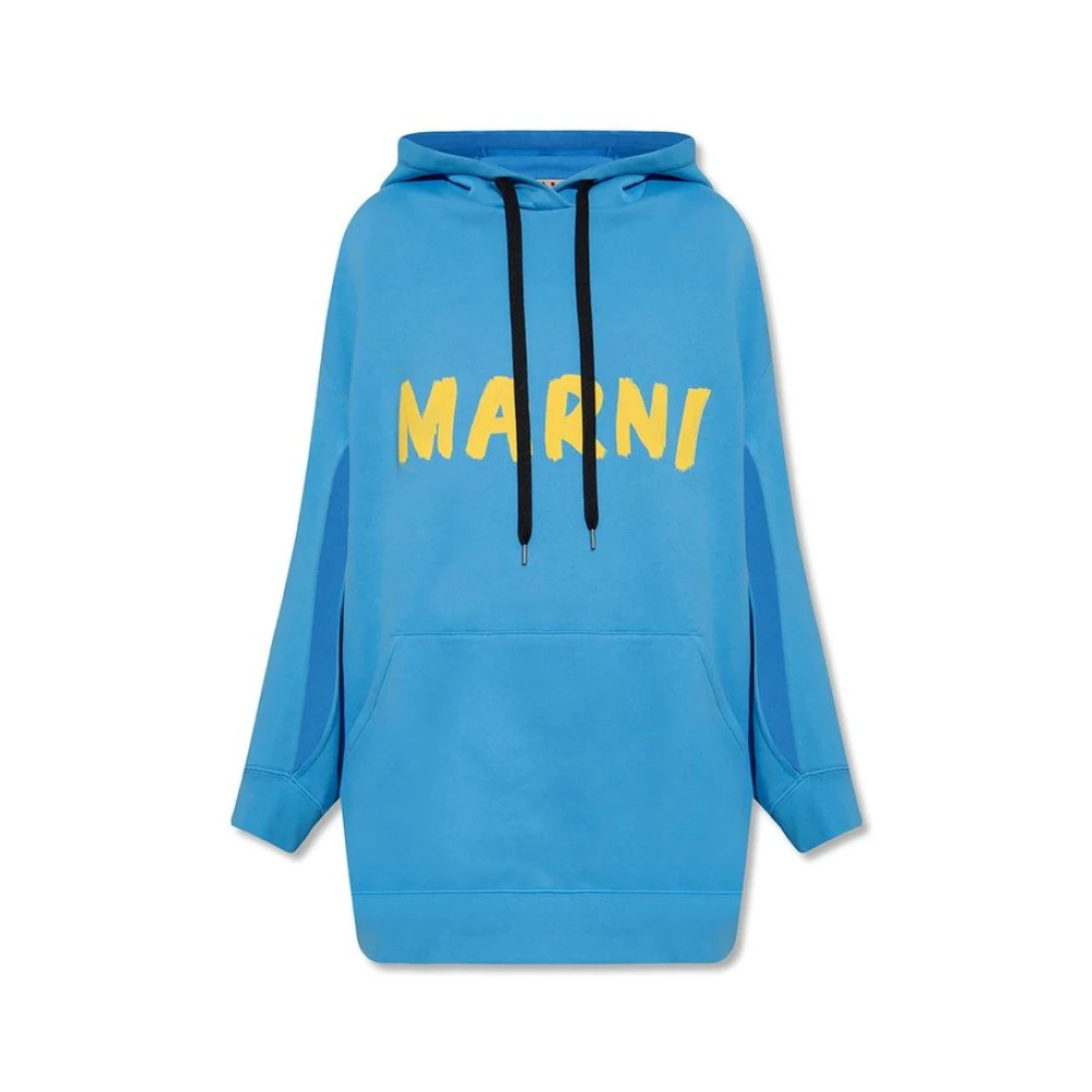 Marni Women's Blue Cotton Sweatshirt - Hoodies - Xs - Sweatshirts & Hoodies