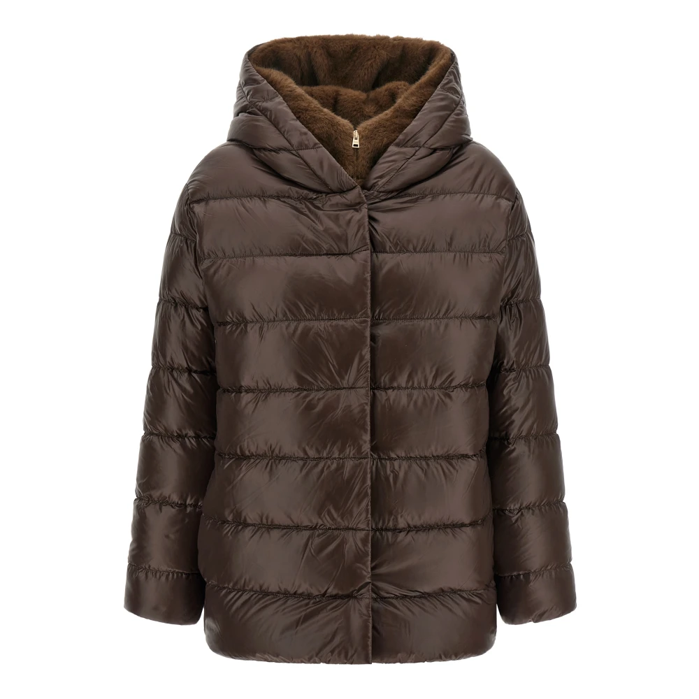 Herno Donna Marrone - Giacca Piumino Fusciacca - Jackets - M