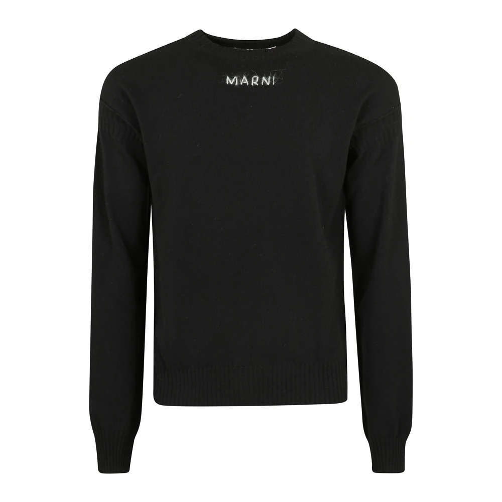 Marni Klassieke Ronde Hals Trui Black Heren