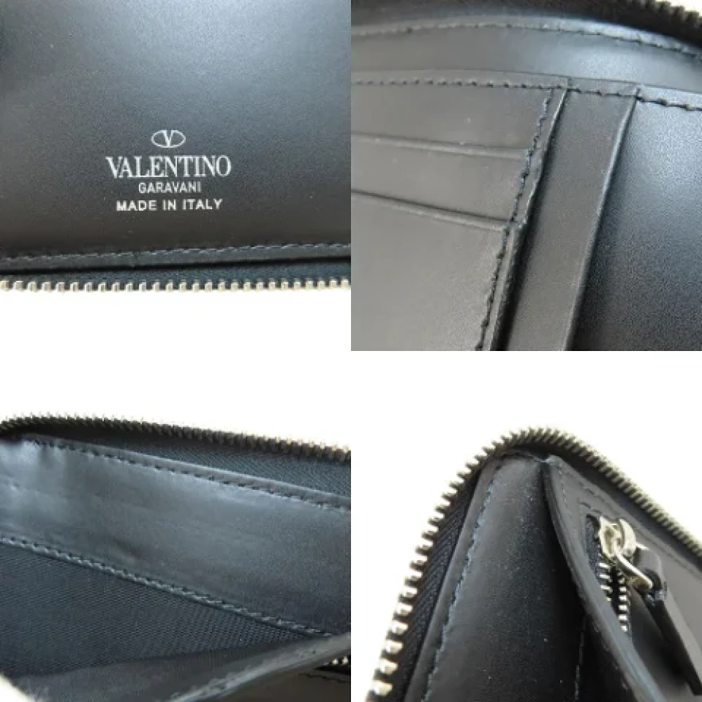 Valentino Vintage Pre-owned Leather wallets Black Dames