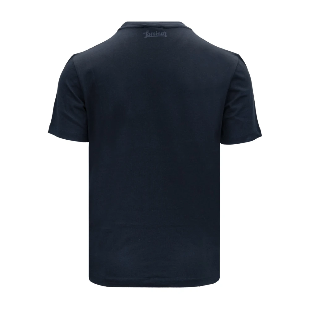 Herno Mannen Crew Neck T-Shirt Blue Heren