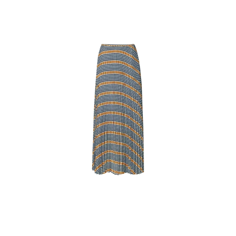 Samsøe Geometrische Geplooide Midi Rok Multicolor Dames