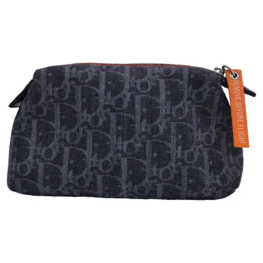 Dior Vintage Pre-owned Canvas dior-bags Blue Heren