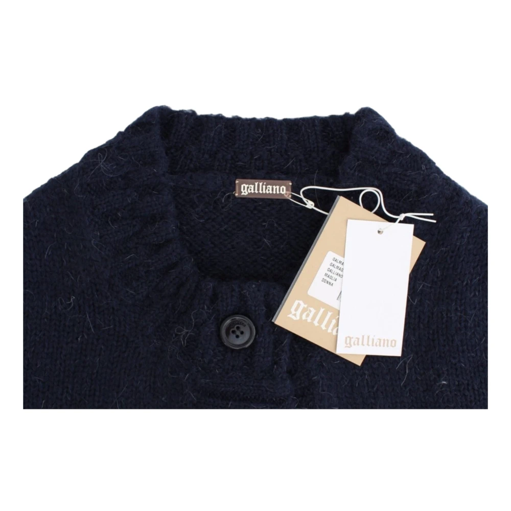 John Galliano Blauwe Cropped Cardigan met Stijl Blue Dames