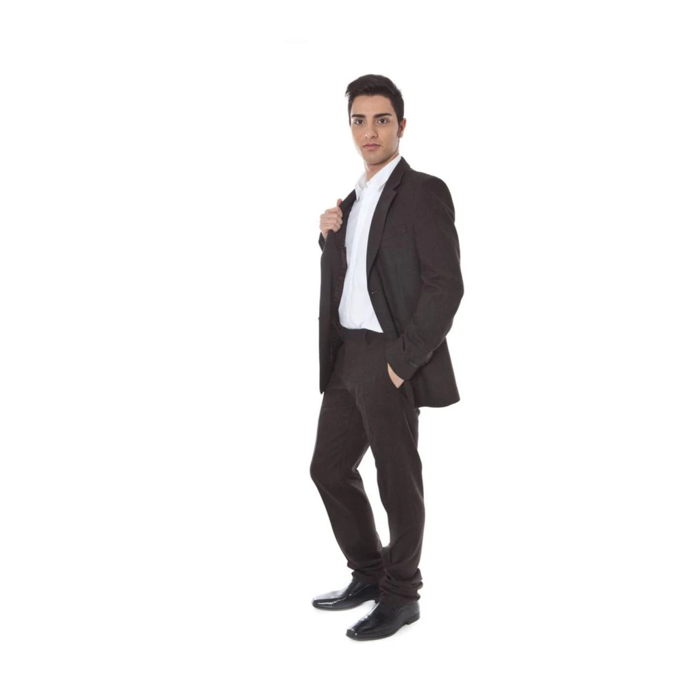 Calvin Klein Klassiek Bruin Pak Brown Heren
