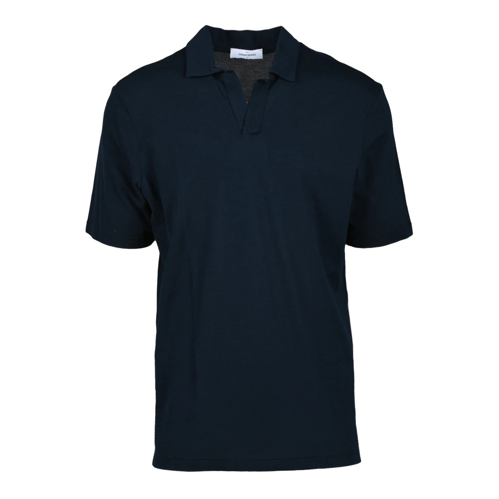 Gran Sasso Katoenen poloshirt Blue Heren