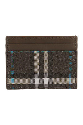 khaki-check-print-card-slots-wallet