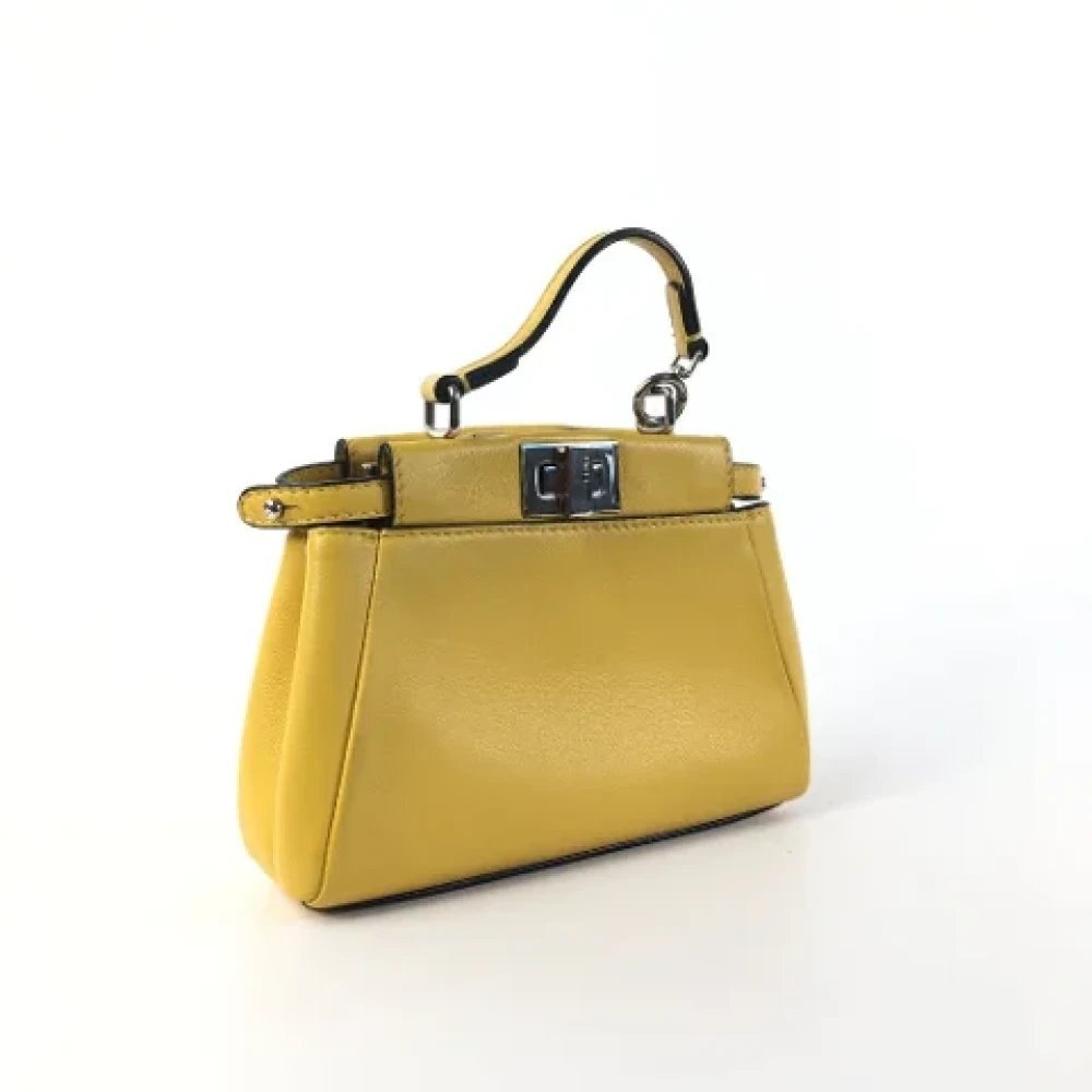 Fendi Vintage Pre-owned Leather fendi-bags Yellow Dames