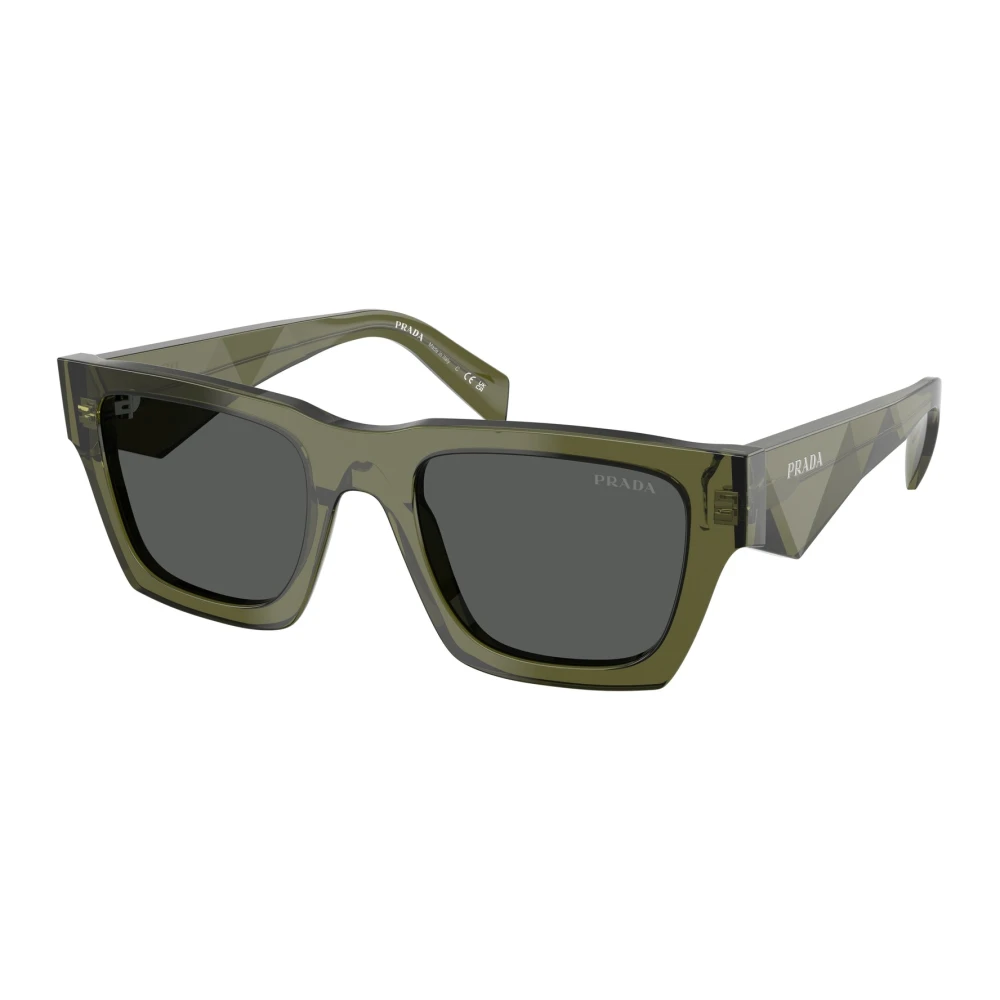 Prada Men's Green Sunglasses, 50 Mm, Triangle Sunglasses Grey Square