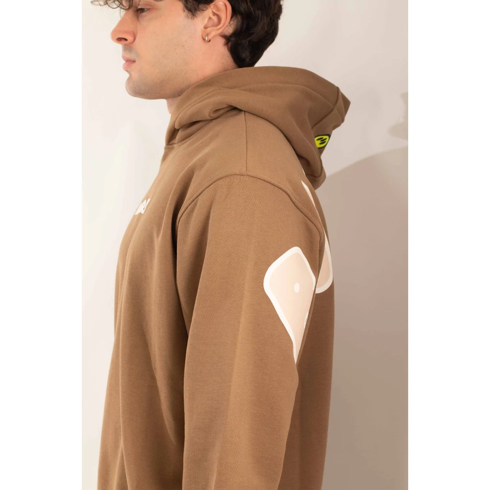 Barrow Hoodie met achterlogo klassieke stijl Brown Heren