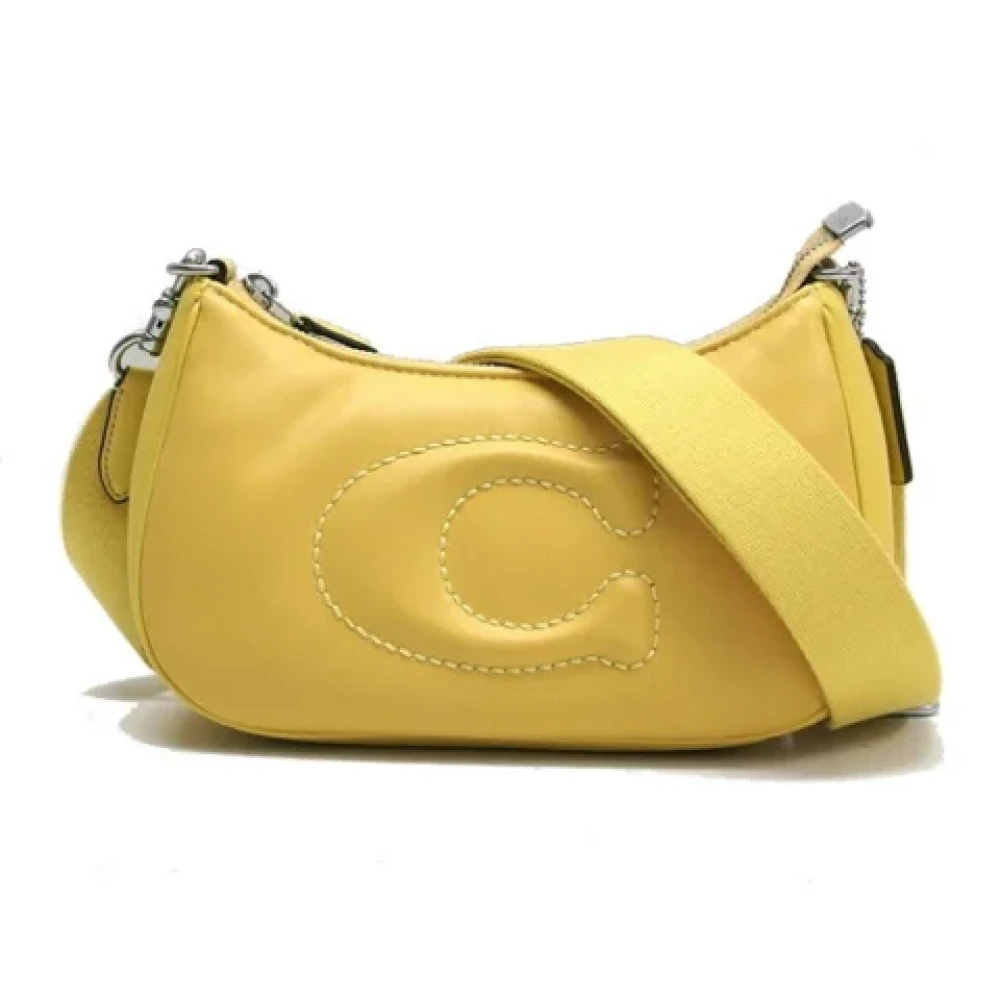 Coach Pre-owned Leather shoulder-bags Yellow Dames