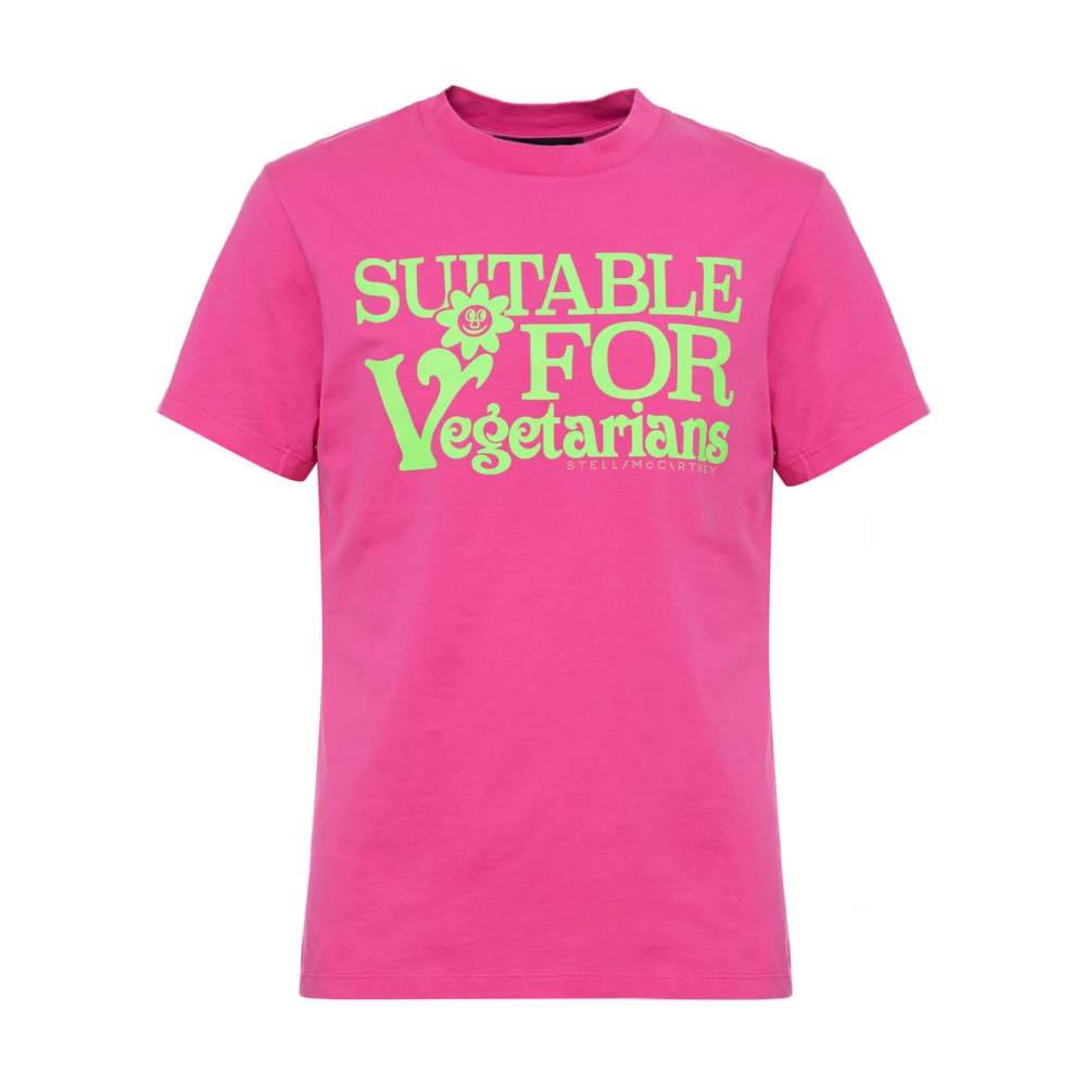 Stella Mccartney Casual Katoenen T-Shirt met Uniek Ontwerp Pink Heren