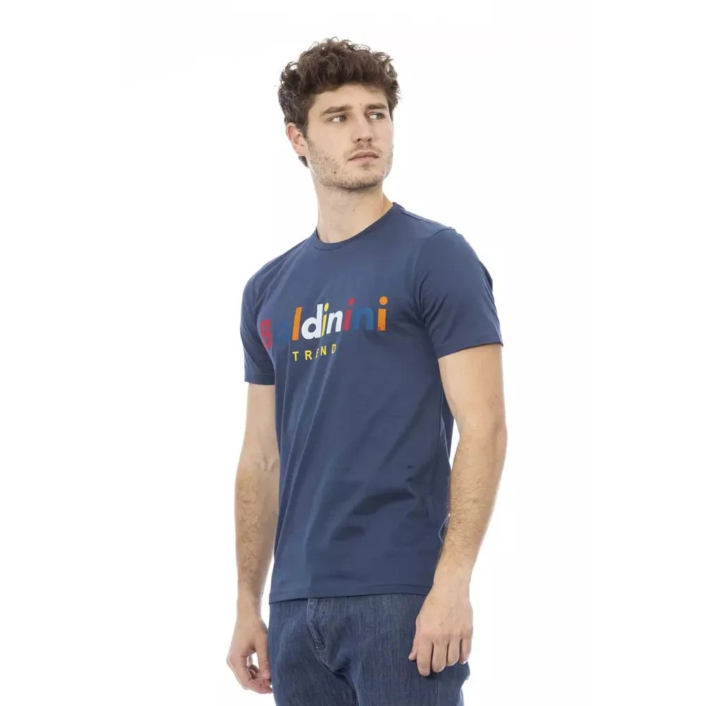 Baldinini Blauw Katoenen Stijlvol T-shirt Blue Heren
