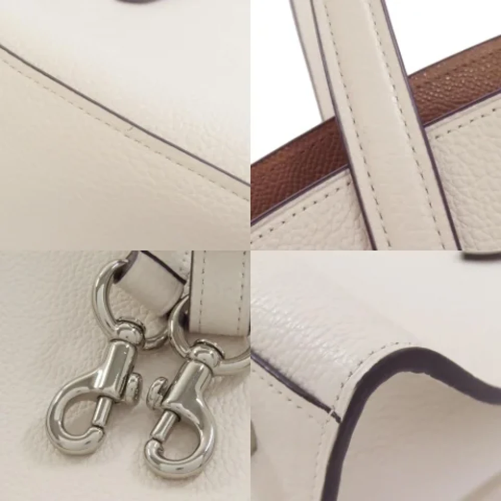 Coach Pre-owned Leather handbags White Dames