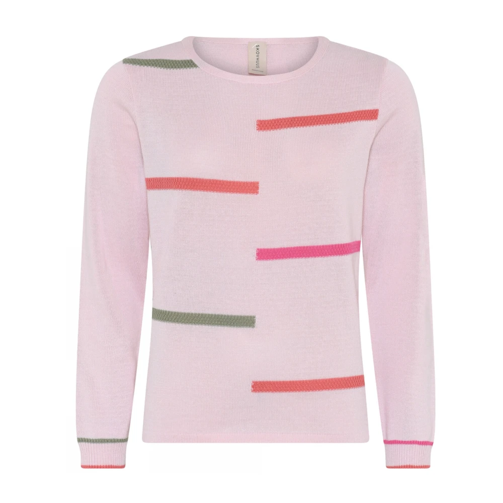 Skovhuus Gestreepte Pullover Blouse Roze Pink Dames