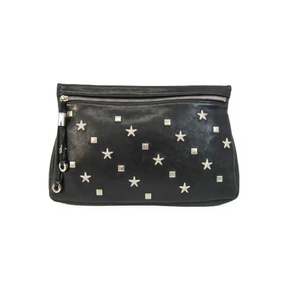 Jimmy Choo Pre-owned Leather clutches Black Dames