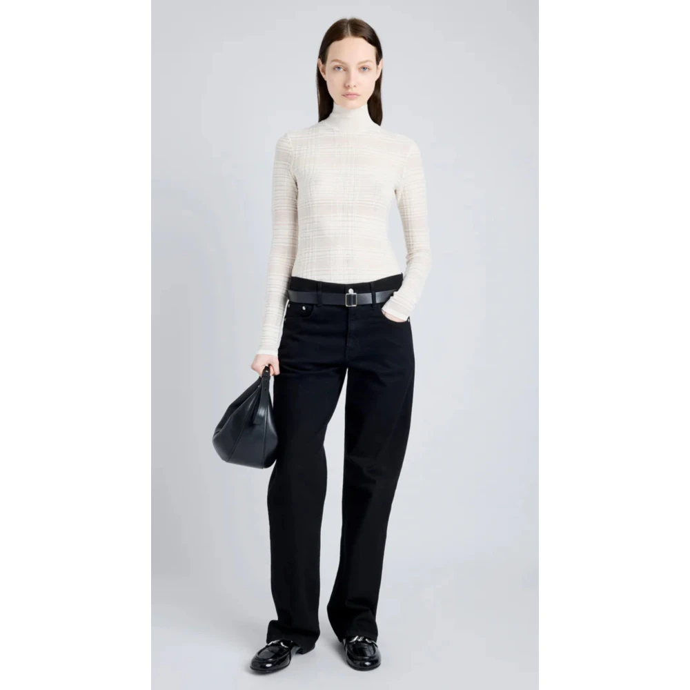 Proenza Schouler Albasten Ruit Gebreide Trui White Dames