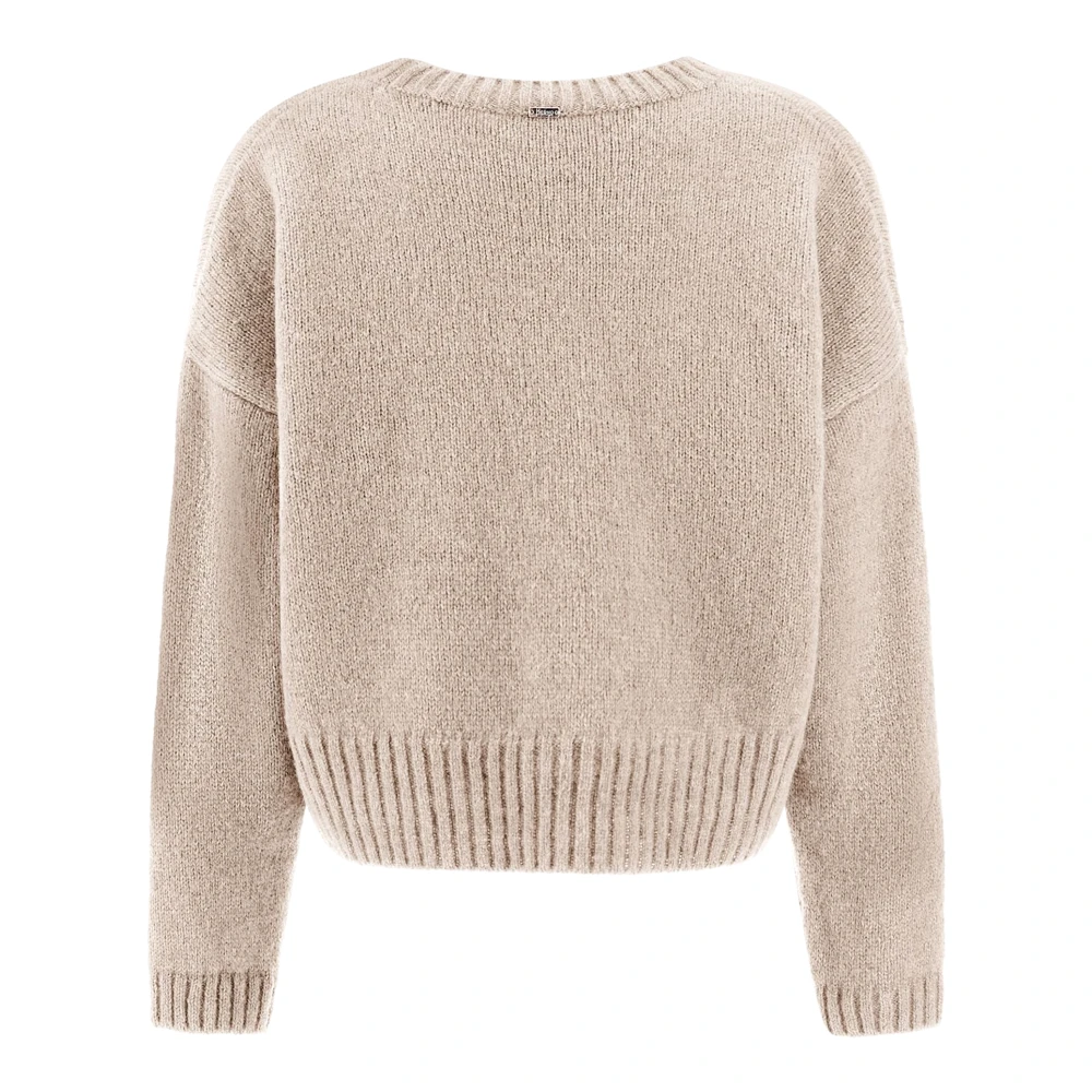 Herno Alpaca Wolmix Breiseltrui Beige Dames