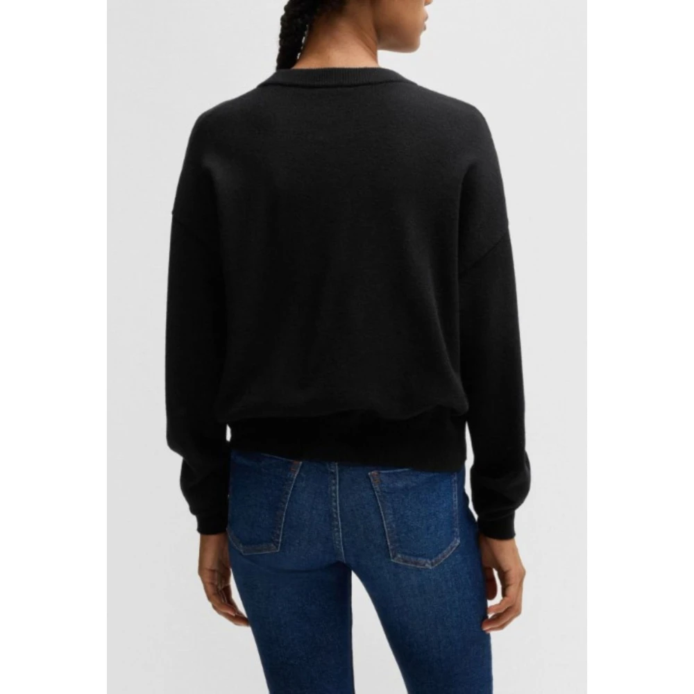 Hugo Boss Dames Trui Slogerix_B Black Dames