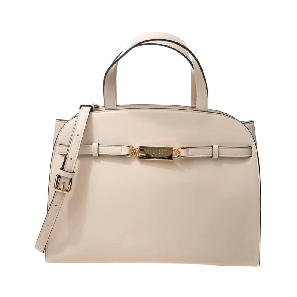 Twinset Witte Handtas Bauletto voor Vrouwen Beige Dames