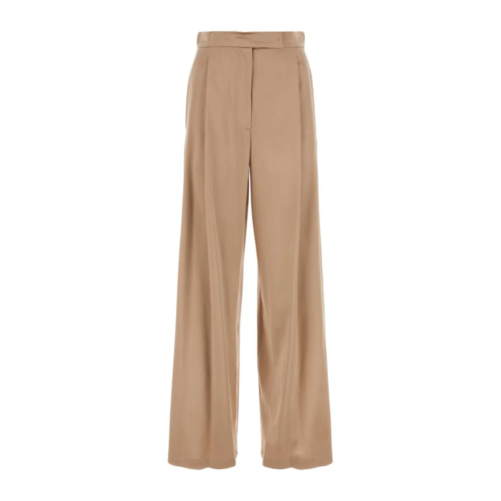 Max Mara Antiek zijden satijnen wijde broek Pink Dames