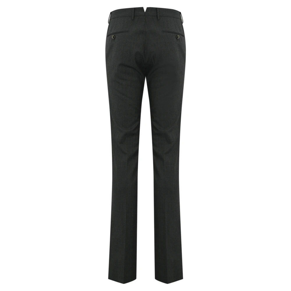 PT Torino Grijze Slim Fit Broek van Wolmix Gray Heren