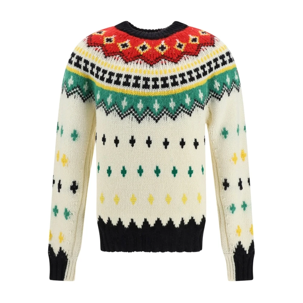 Moncler Witte Wollen Trui Aw22 Multicolor Heren
