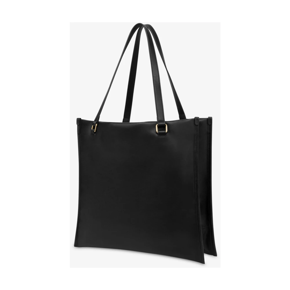 Love Moschino Zwarte Shopper Tas met Hart Logo Black Dames