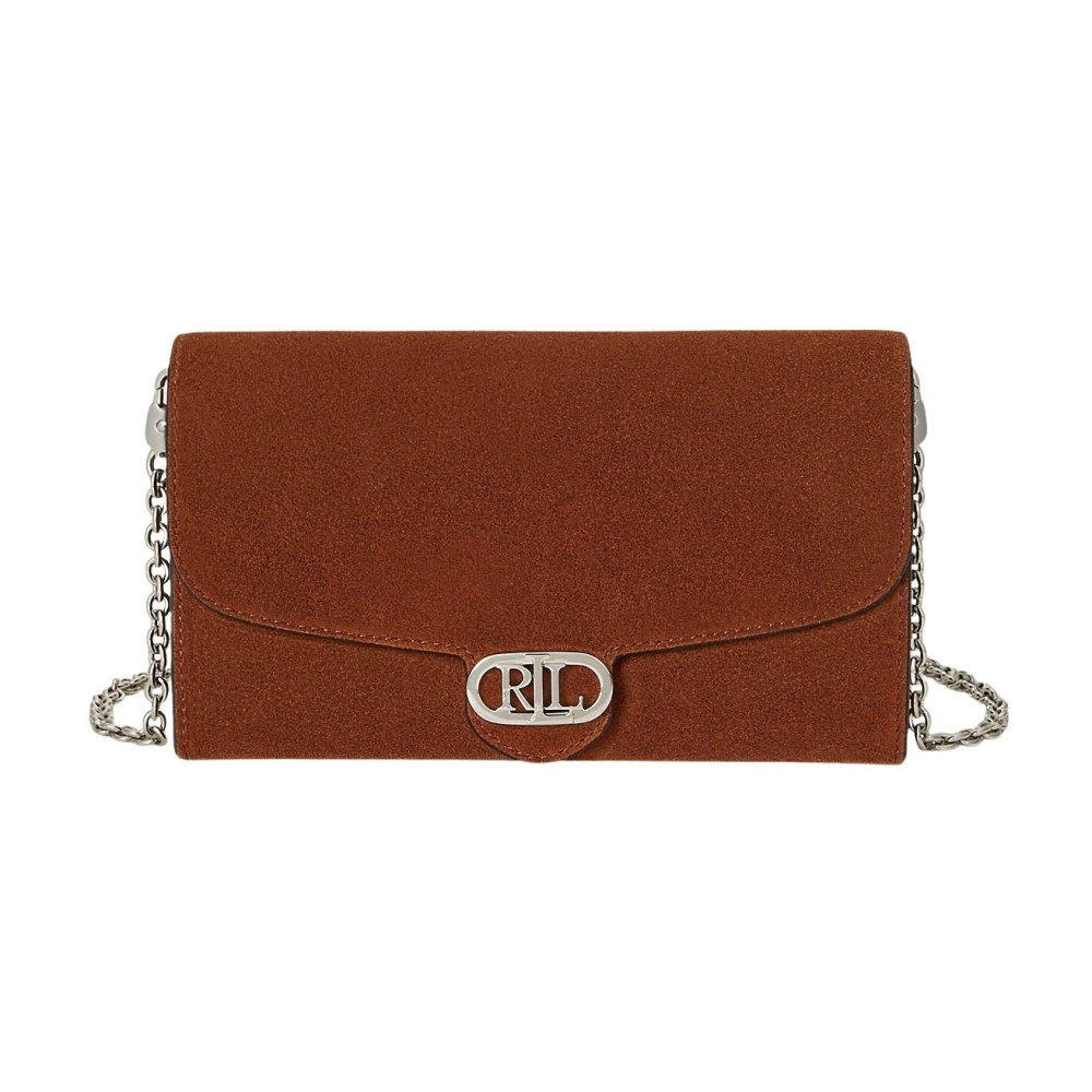 Ralph Lauren Women's Brown Adair 20 Wallet On A Chain Large